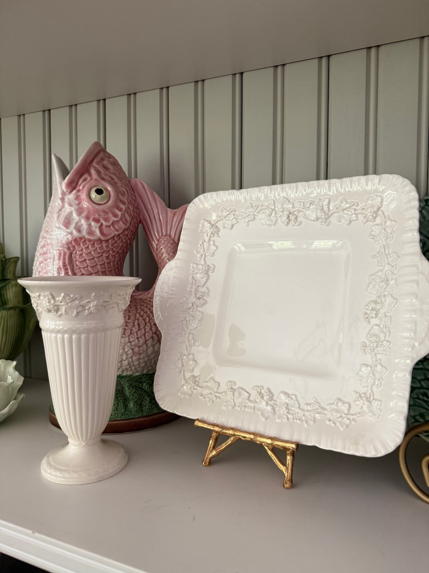 Wedgwood Queensware cream on cream cake plate