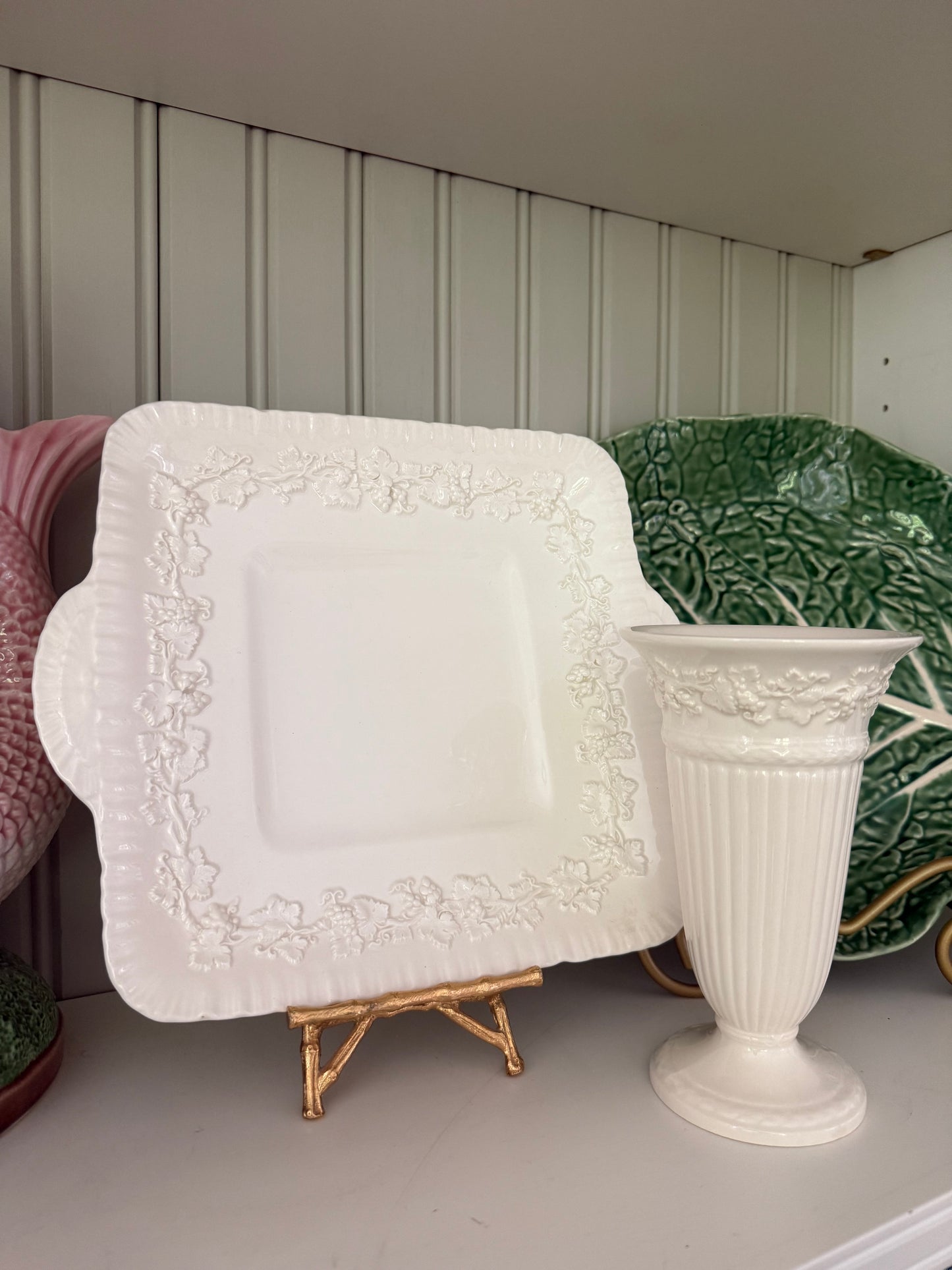 Wedgwood Queensware cream on cream cake plate